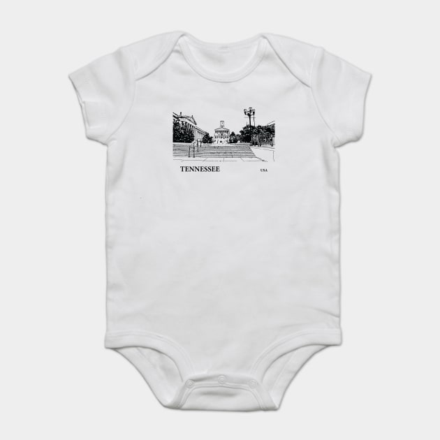 Tennessee State USA Baby Bodysuit by Lakeric